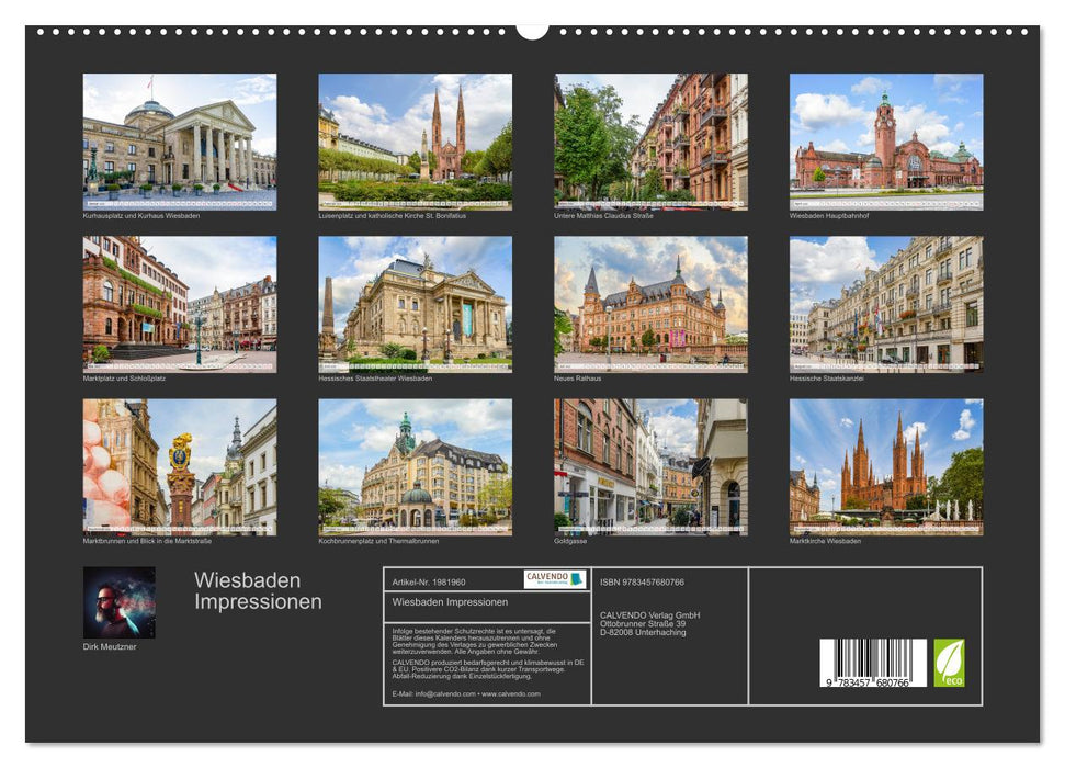 Wiesbaden Impressionen (CALVENDO Premium Wandkalender 2026)
