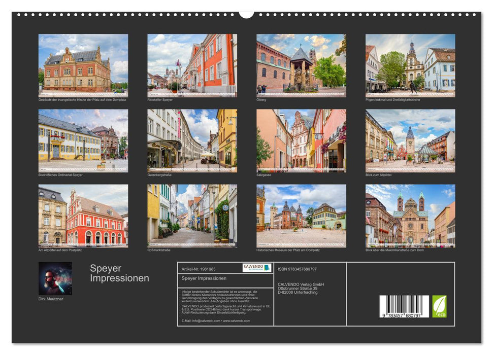 Speyer Impressionen (CALVENDO Premium Wandkalender 2026)