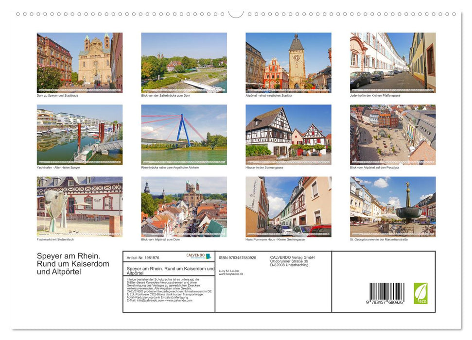 Speyer am Rhein. Rund um Kaiserdom und Altpörtel (CALVENDO Premium Wandkalender 2026)