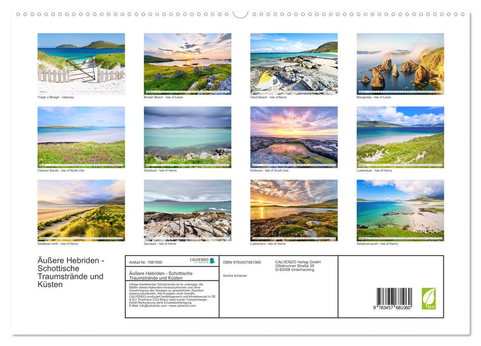 Äußere Hebriden - Schottische Traumstrände und Küsten (CALVENDO Premium Wandkalender 2026)