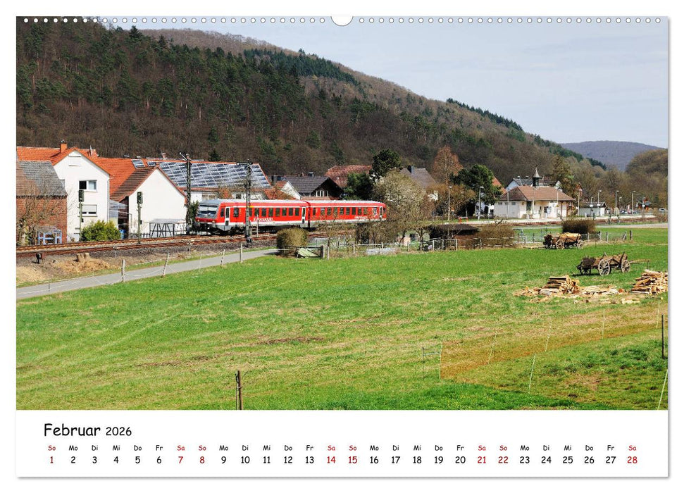 Hessische Nebenbahnen - Unterwegs in Nordhessen (CALVENDO Premium Wandkalender 2026)