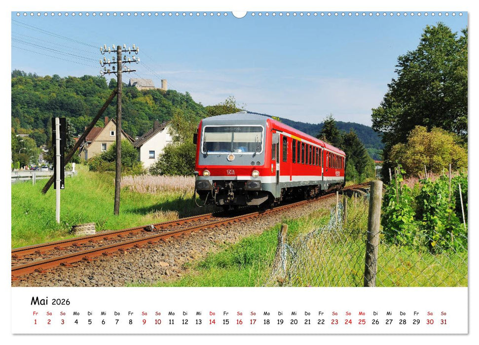 Hessische Nebenbahnen - Unterwegs in Nordhessen (CALVENDO Premium Wandkalender 2026)