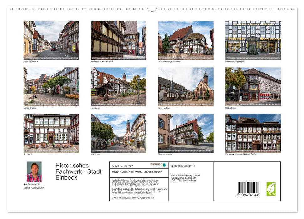 Historisches Fachwerk - Stadt Einbeck (CALVENDO Premium Wandkalender 2026)