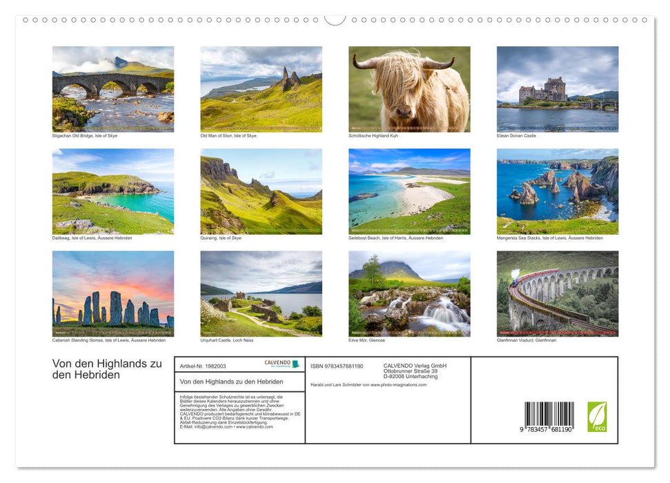 Von den Highlands zu den Hebriden (CALVENDO Premium Wandkalender 2026)