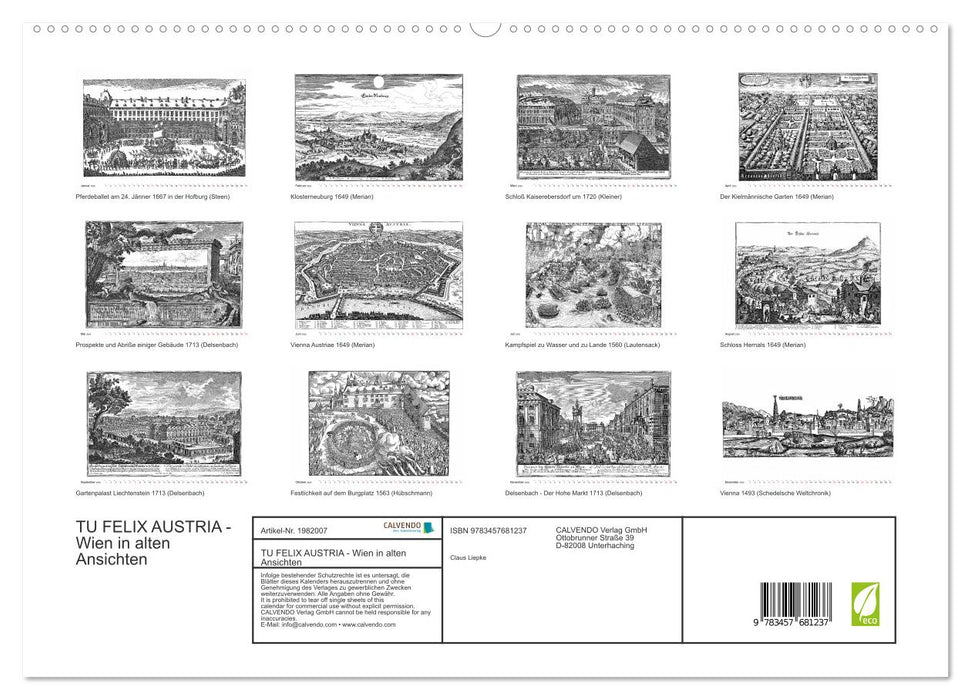 TU FELIX AUSTRIA - Wien in alten Ansichten (CALVENDO Premium Wandkalender 2026)