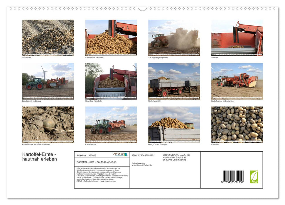 Kartoffel-Ernte - hautnah erleben (CALVENDO Premium Wandkalender 2026)