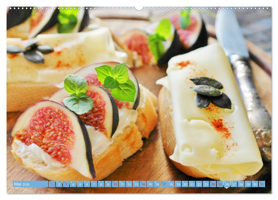 Brotzeit. Zünftige Schmankerl der bayerischen Kultur (CALVENDO Premium Wandkalender 2026)