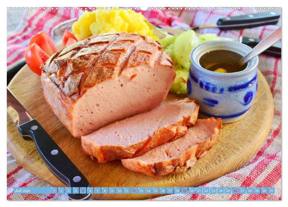 Brotzeit. Zünftige Schmankerl der bayerischen Kultur (CALVENDO Premium Wandkalender 2026)