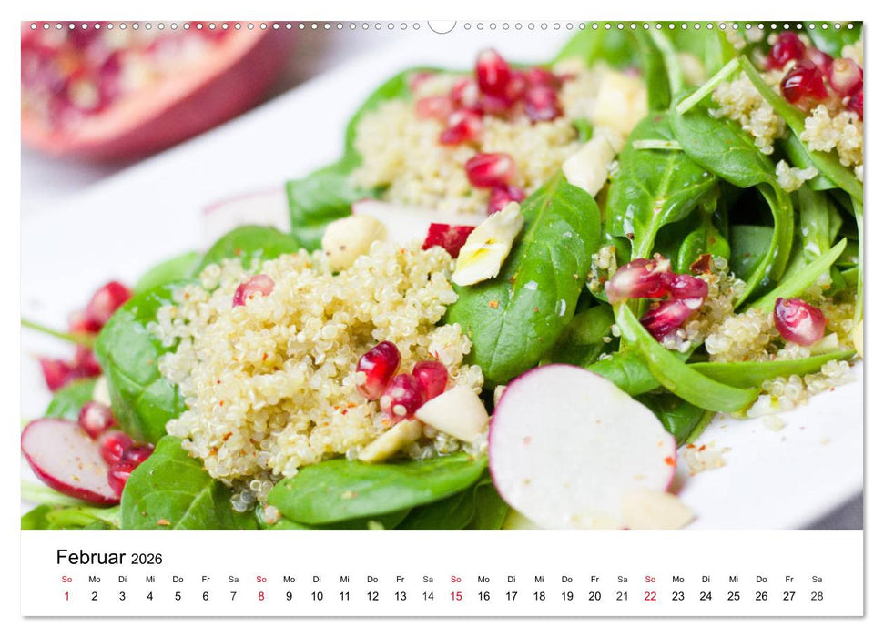 Vegane Gerichte. Abwechslungsreich, kreativ und köstlich (CALVENDO Premium Wandkalender 2026)