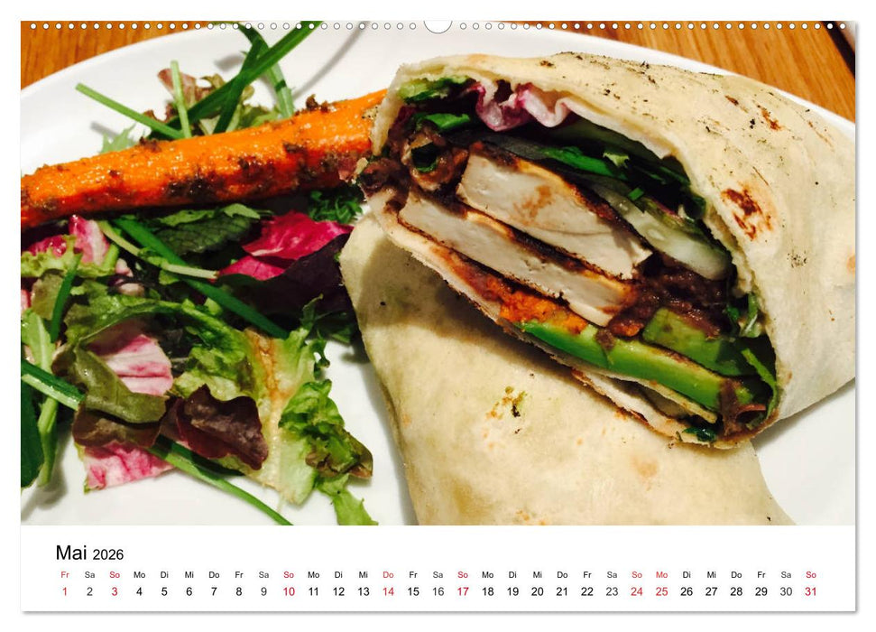 Vegane Gerichte. Abwechslungsreich, kreativ und köstlich (CALVENDO Premium Wandkalender 2026)