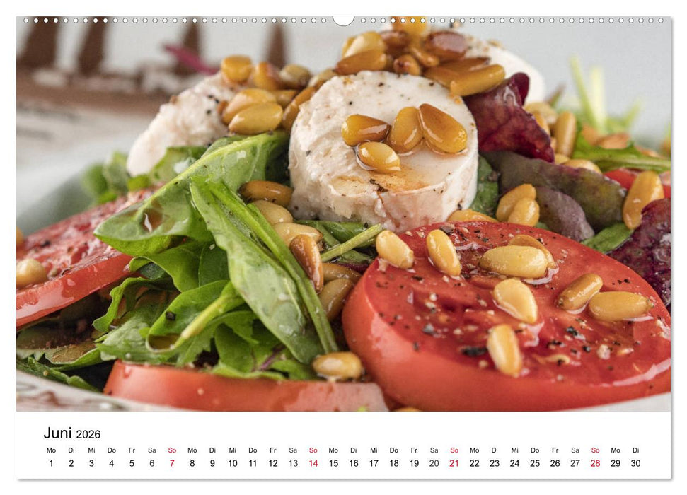 Vegane Gerichte. Abwechslungsreich, kreativ und köstlich (CALVENDO Premium Wandkalender 2026)
