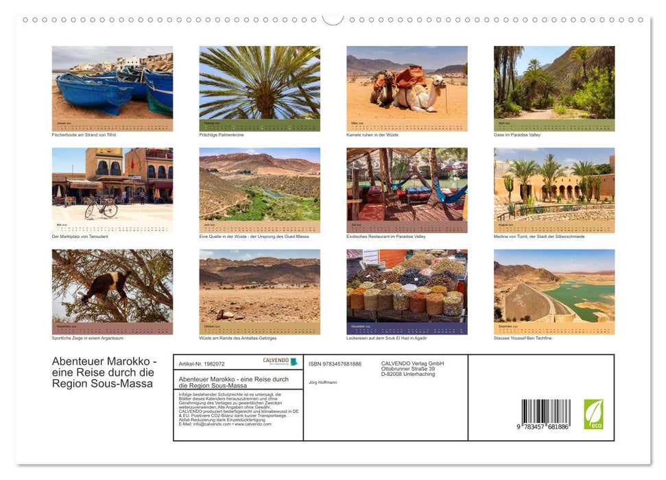 Abenteuer Marokko - eine Reise durch die Region Sous-Massa (CALVENDO Premium Wandkalender 2026)