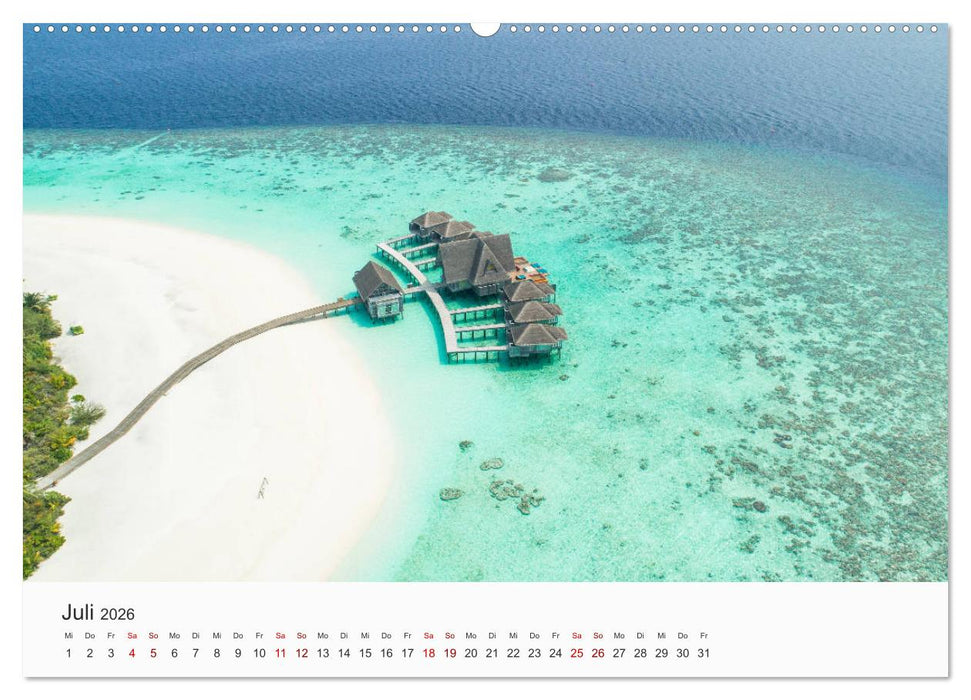 Malediven - Die schönsten Strände der Welt. (CALVENDO Premium Wandkalender 2026)