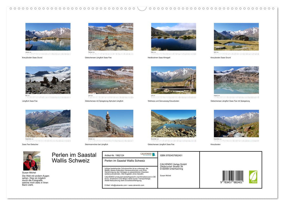 Perlen im Saastal Wallis Schweiz (CALVENDO Premium Wandkalender 2026)