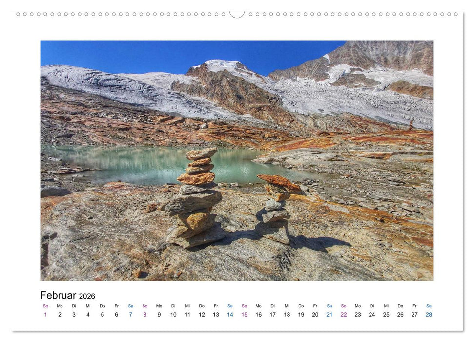 Perlen im Saastal Wallis Schweiz (CALVENDO Premium Wandkalender 2026)