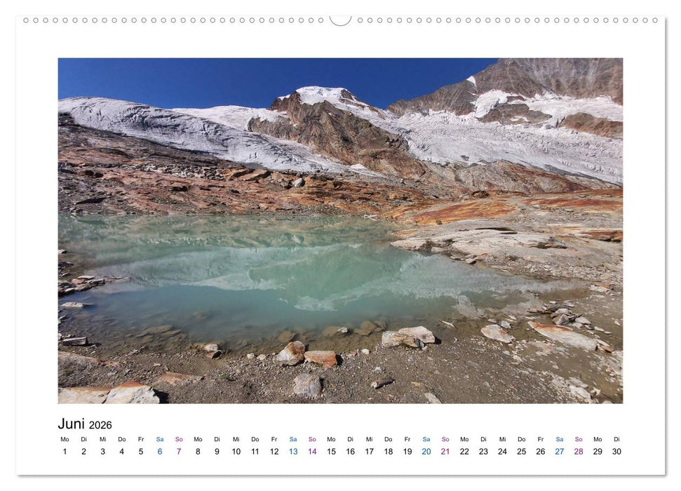 Perlen im Saastal Wallis Schweiz (CALVENDO Premium Wandkalender 2026)