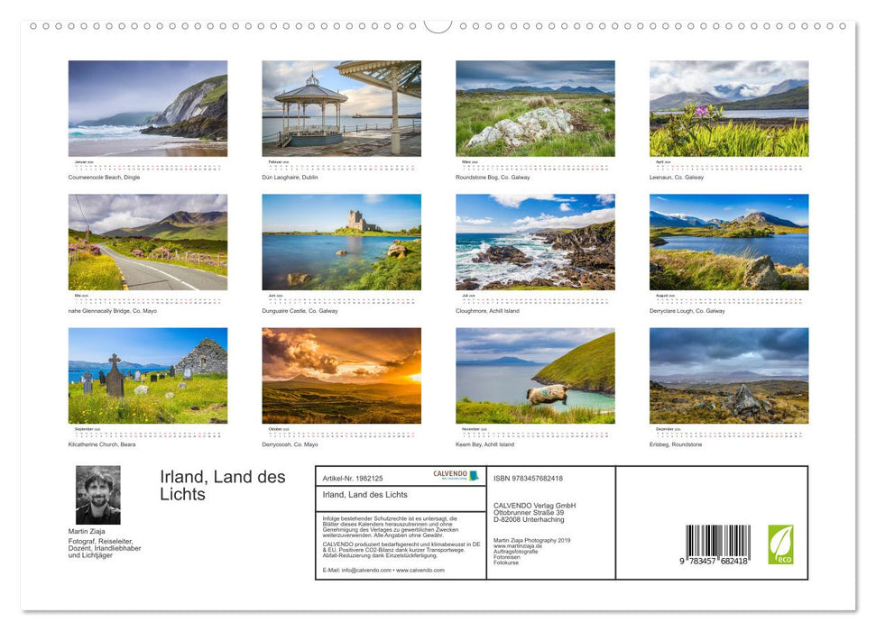 Irland, Land des Lichts (CALVENDO Premium Wandkalender 2026)