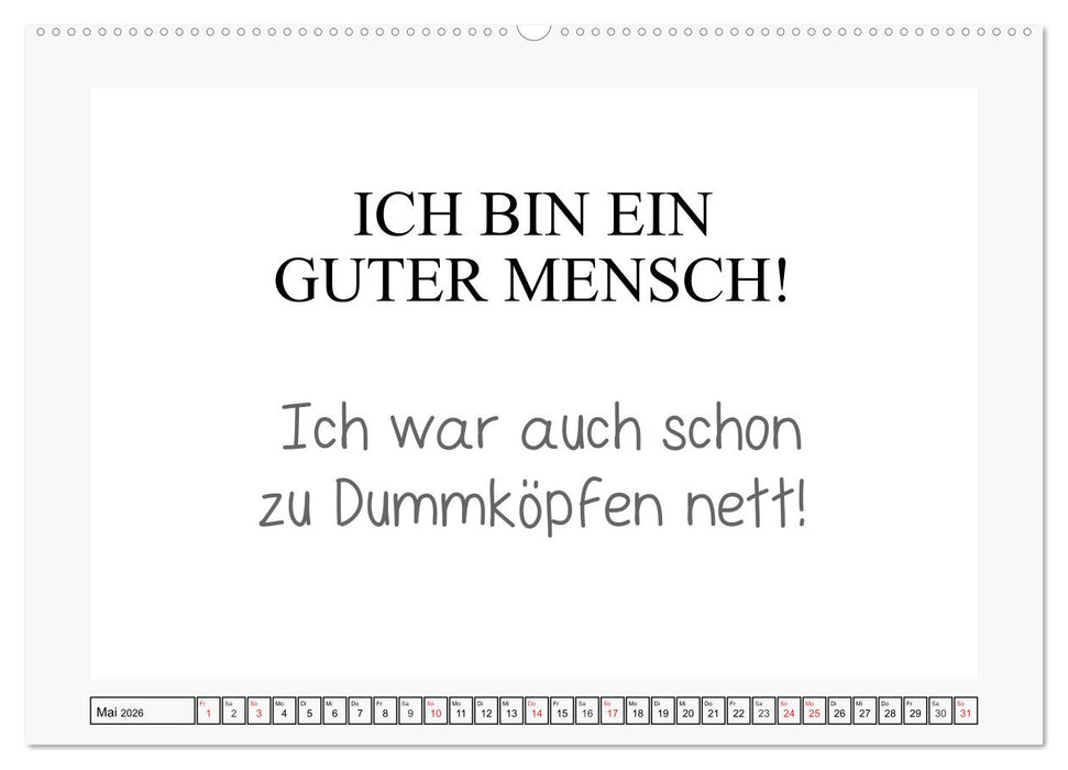 Typo-Kalender für das Büro. Sarkasmus und fiese Sprüche (CALVENDO Premium Wandkalender 2026)