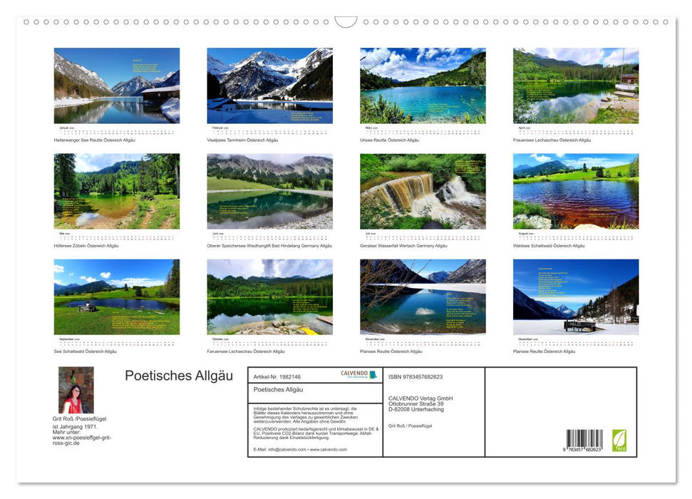 Poetisches Allgäu (CALVENDO Wandkalender 2026)
