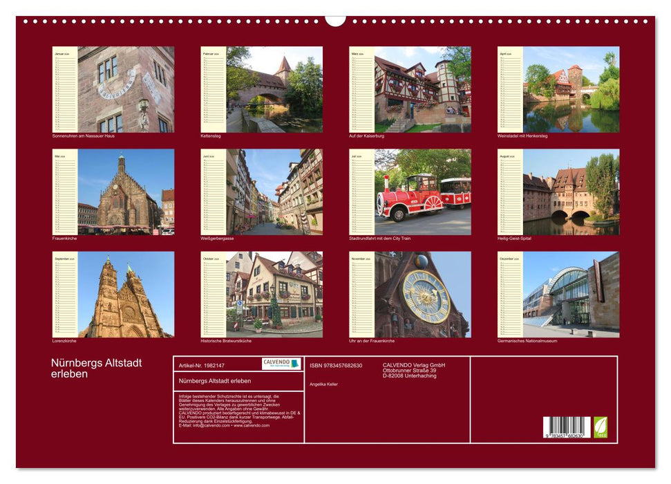 Nürnbergs Altstadt erleben (CALVENDO Wandkalender 2026)