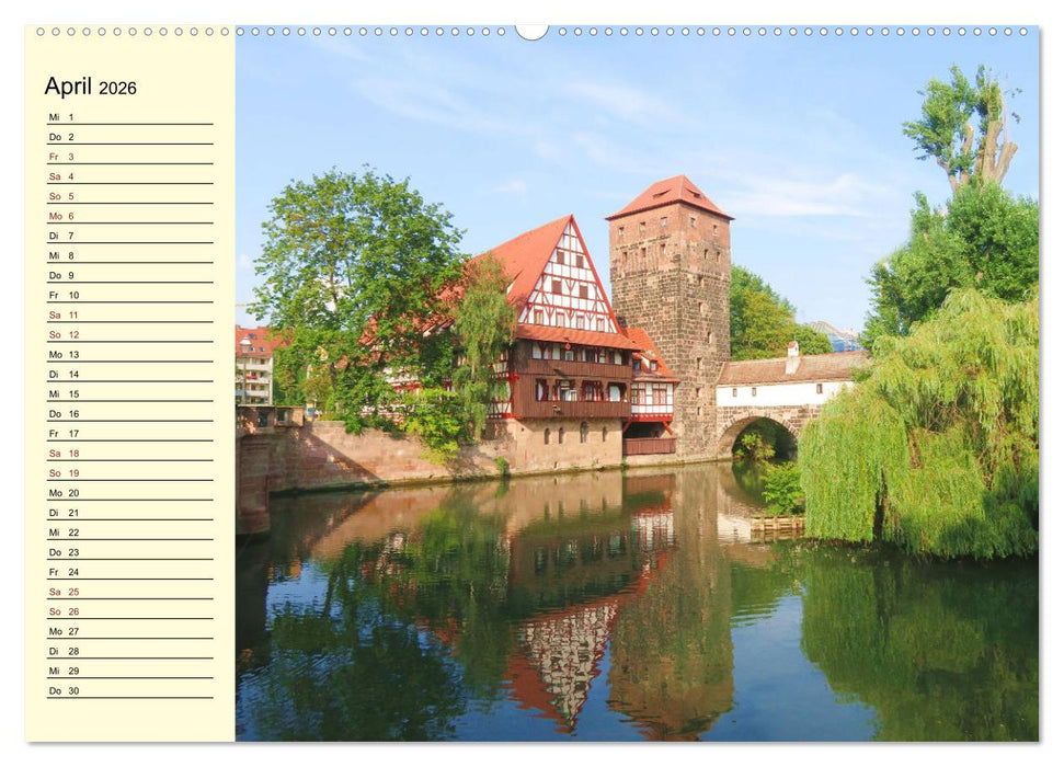 Nürnbergs Altstadt erleben (CALVENDO Wandkalender 2026)