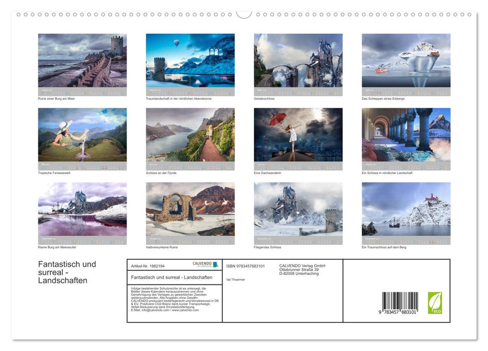 Fantastisch und surreal - Landschaften (CALVENDO Premium Wandkalender 2026)