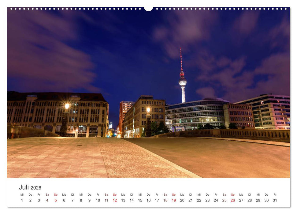 Nächtliche Streifzüge durch Europas Hauptstädte (CALVENDO Premium Wandkalender 2026)