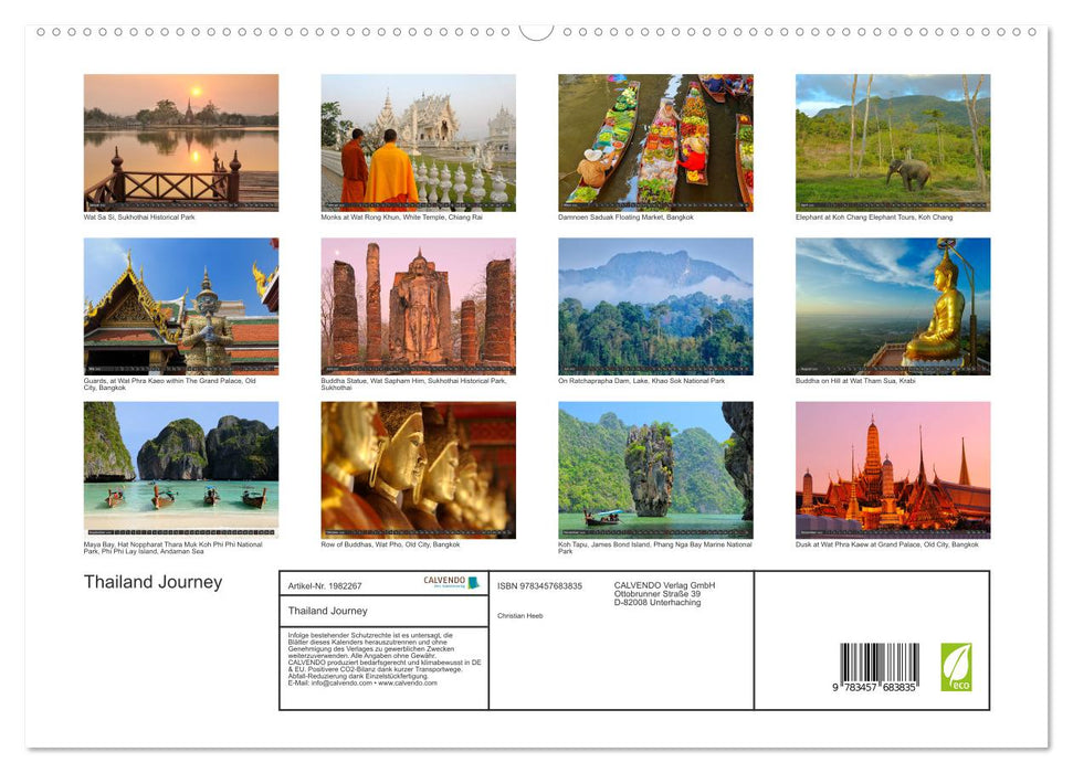 Thailand Journey (CALVENDO Premium Wandkalender 2026)