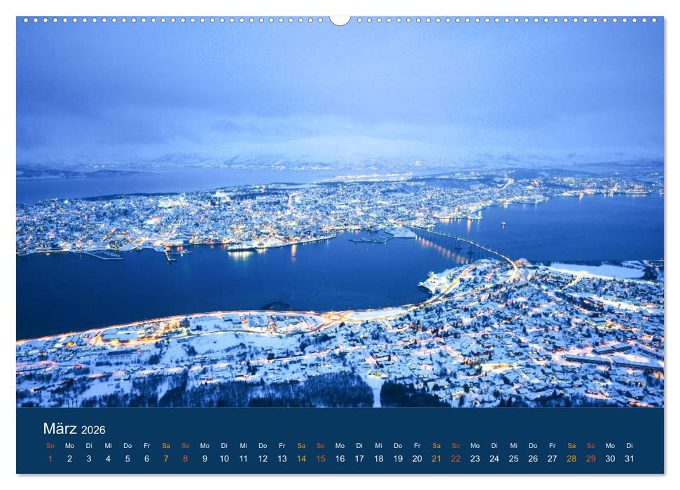 Tromsö, eisiges Nord-Norwegen (CALVENDO Premium Wandkalender 2026)