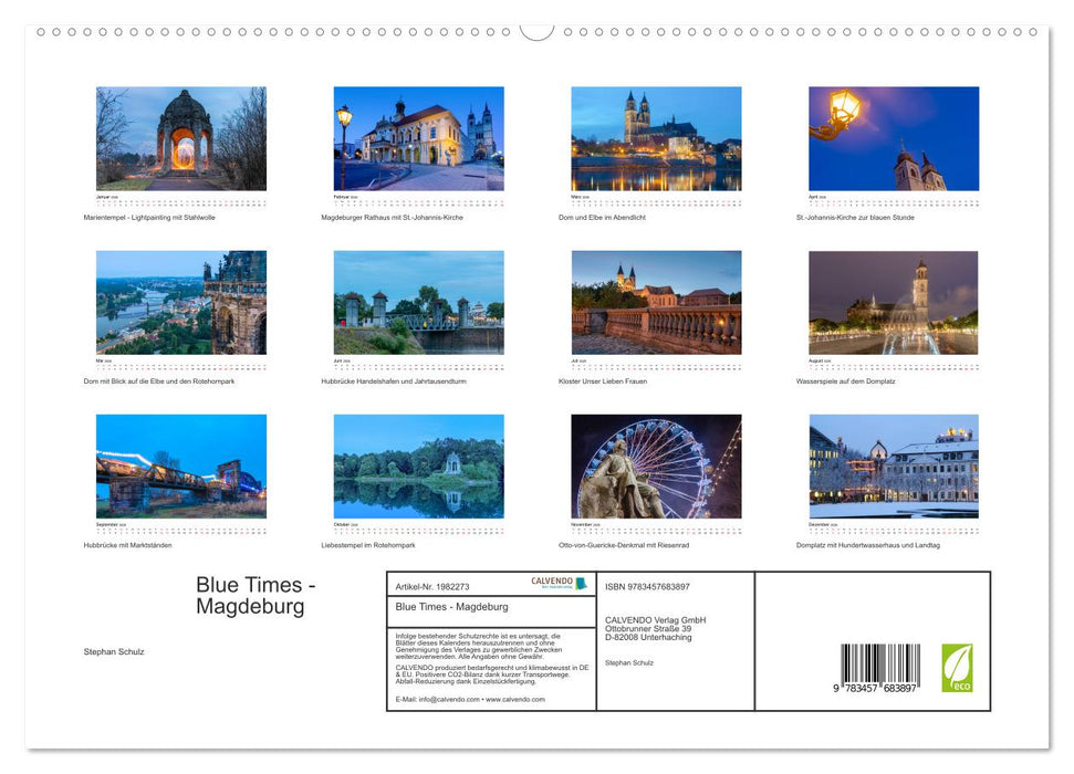 Blue Times - Magdeburg (CALVENDO Premium Wandkalender 2026)