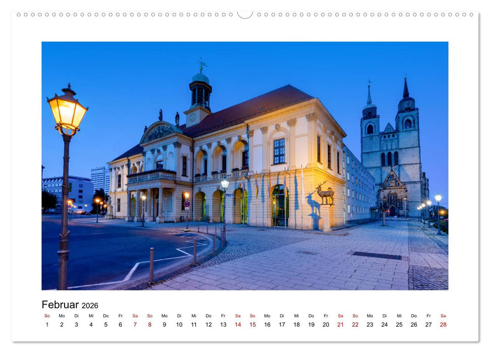 Blue Times - Magdeburg (CALVENDO Premium Wandkalender 2026)