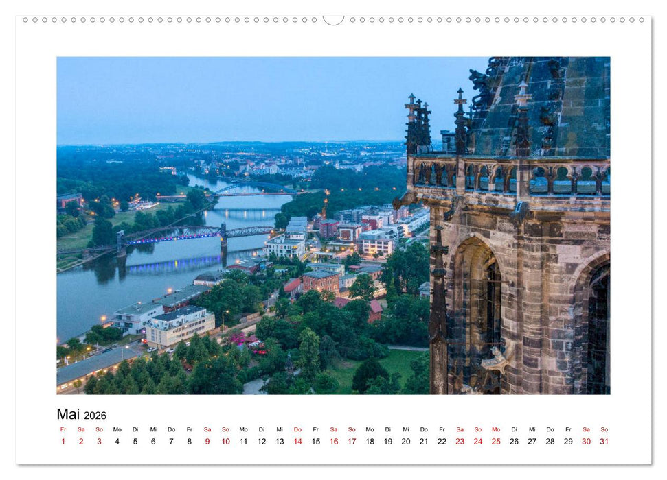 Blue Times - Magdeburg (CALVENDO Premium Wandkalender 2026)