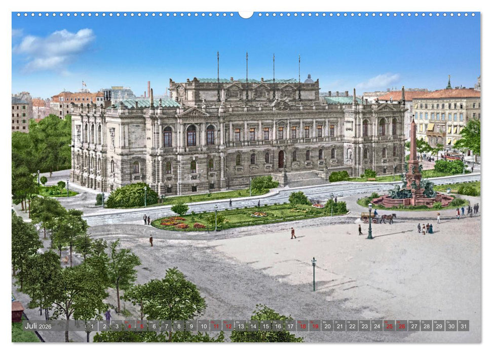 Leipzig zur Kaiserzeit in Farbe (CALVENDO Premium Wandkalender 2026)