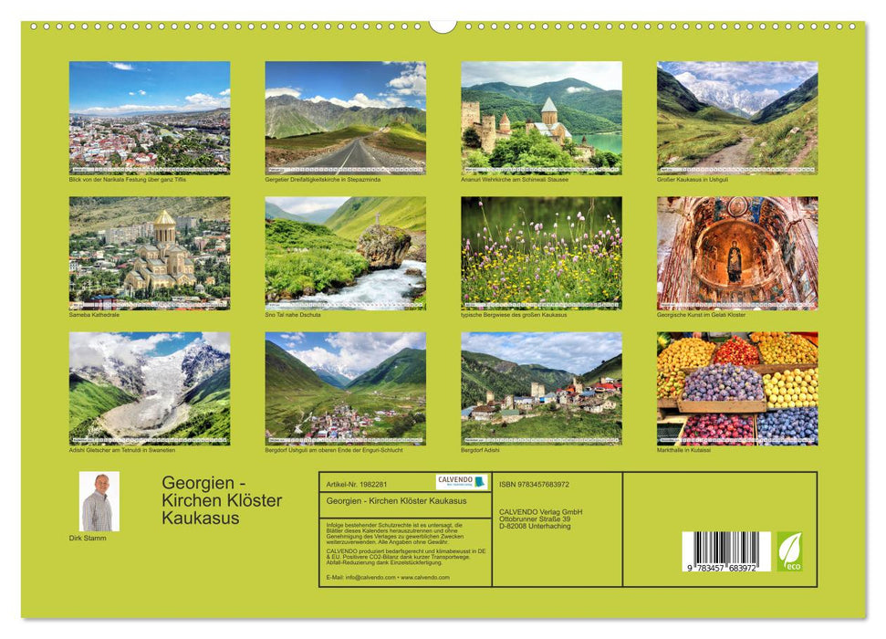 Georgien - Kirchen Klöster Kaukasus (CALVENDO Premium Wandkalender 2026)