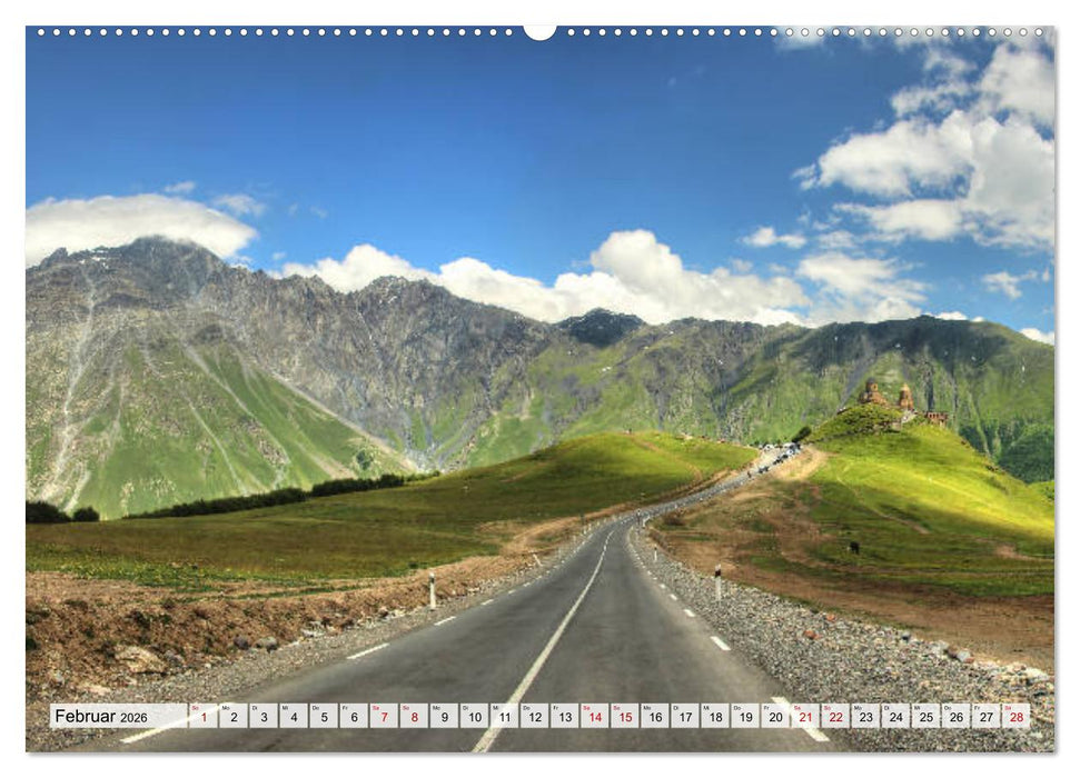 Georgien - Kirchen Klöster Kaukasus (CALVENDO Premium Wandkalender 2026)