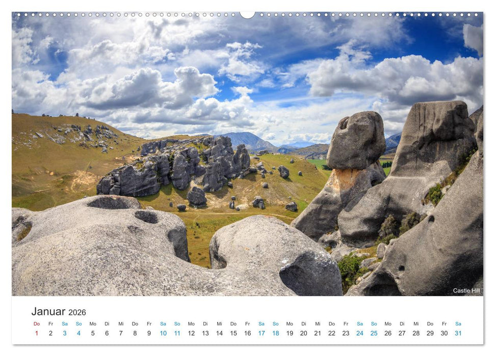 Neuseelands Berge (CALVENDO Premium Wandkalender 2026)