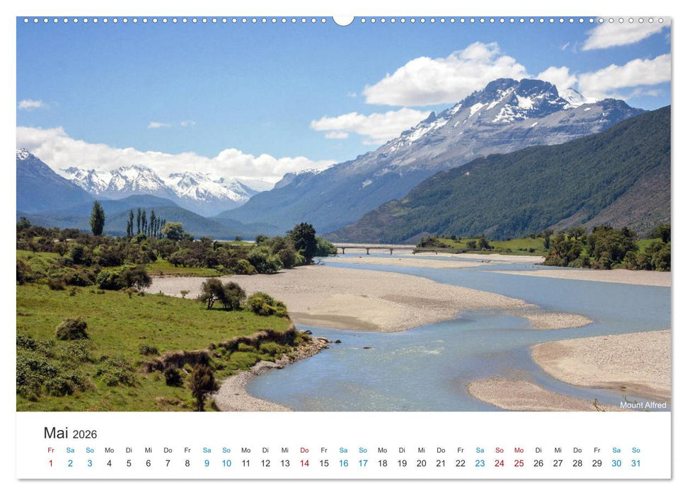 Neuseelands Berge (CALVENDO Premium Wandkalender 2026)