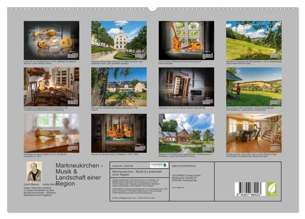 Markneukirchen - Musik & Landschaft einer Region (CALVENDO Premium Wandkalender 2026)