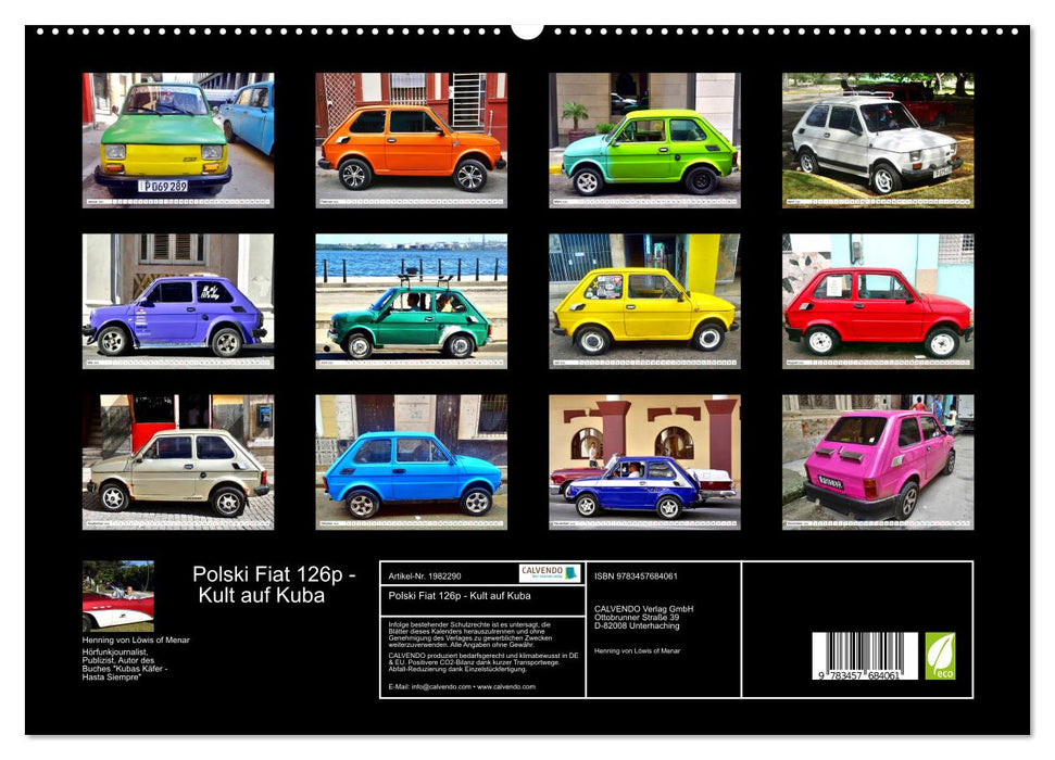 Polski Fiat 126p - Kult auf Kuba (CALVENDO Premium Wandkalender 2026)