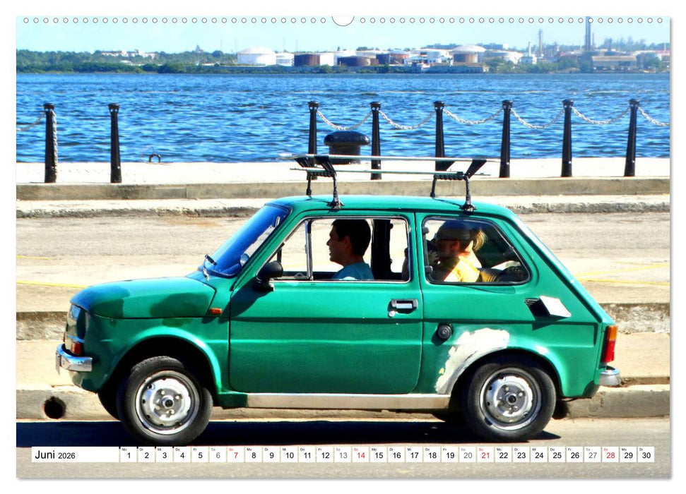 Polski Fiat 126p - Kult auf Kuba (CALVENDO Premium Wandkalender 2026)