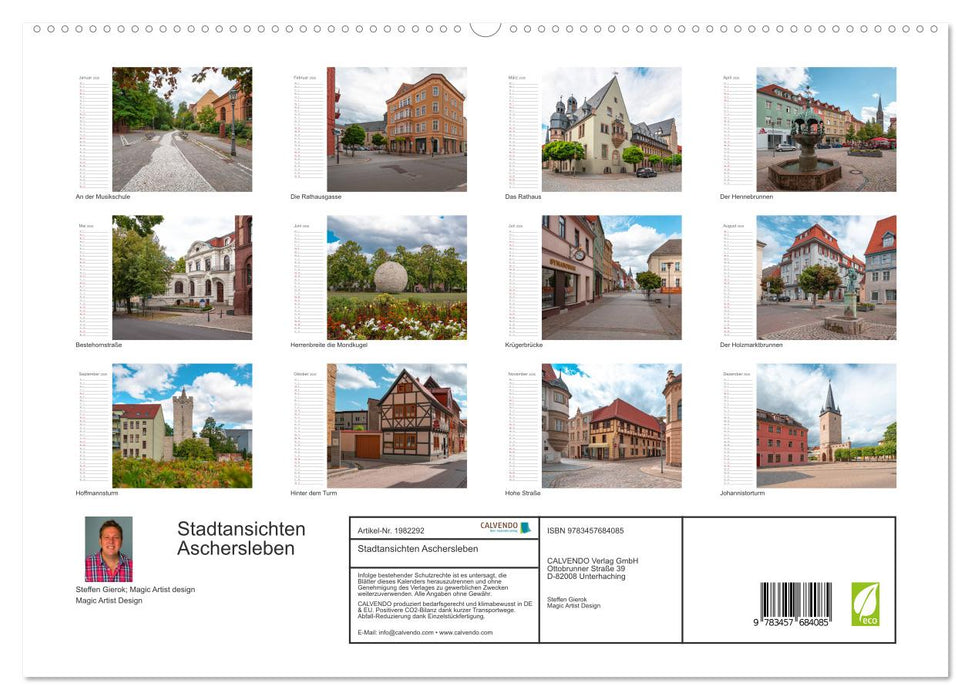 Stadtansichten Aschersleben (CALVENDO Premium Wandkalender 2026)