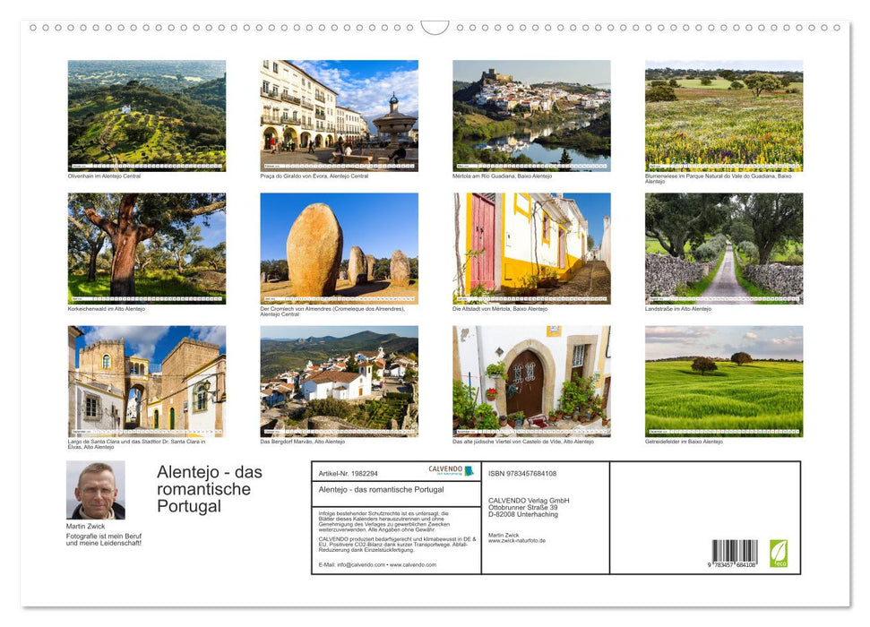 Alentejo - das romantische Portugal (CALVENDO Wandkalender 2026)
