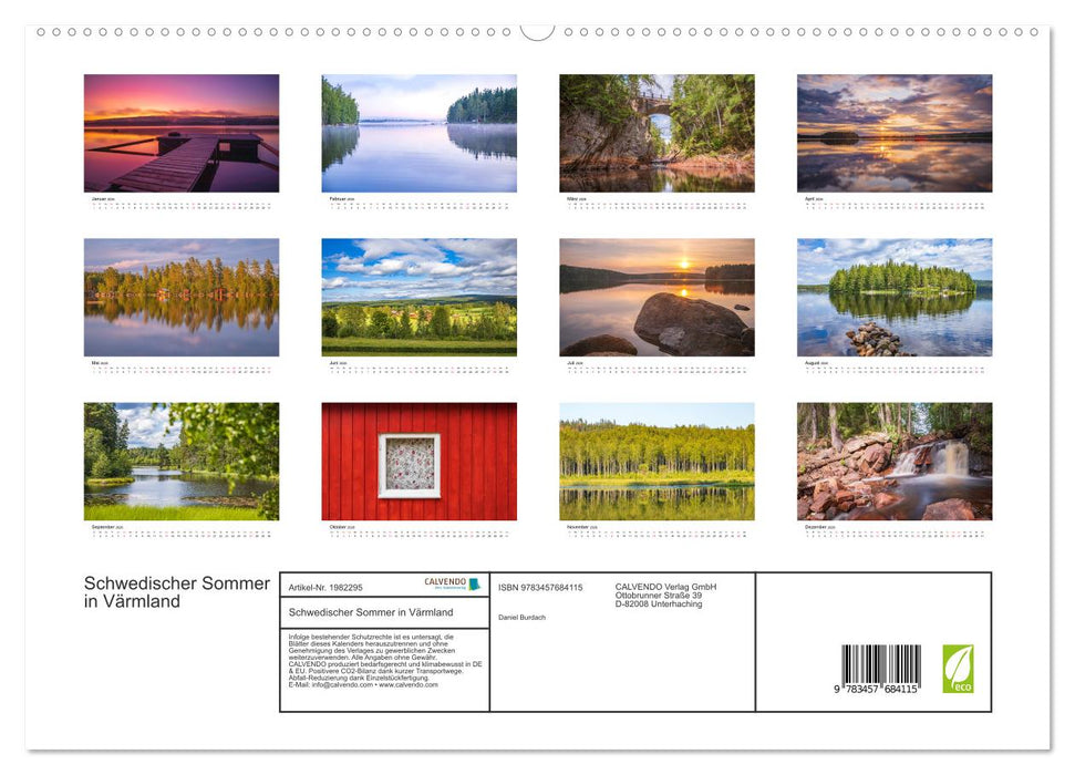 Schwedischer Sommer in Värmland (CALVENDO Premium Wandkalender 2026)