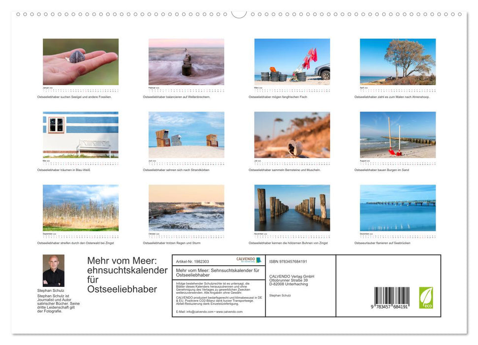 Mehr vom Meer: Sehnsuchtskalender für Ostseeliebhaber (CALVENDO Premium Wandkalender 2026)