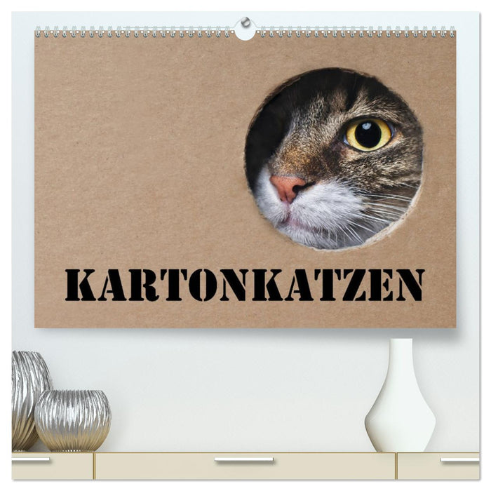 Karton Katzen (CALVENDO Premium Wandkalender 2026)