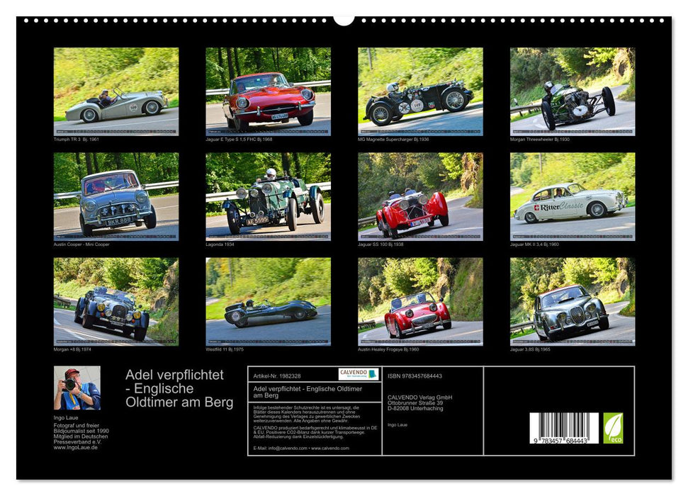 Adel verpflichtet - Englische Oldtimer am Berg (CALVENDO Premium Wandkalender 2026)