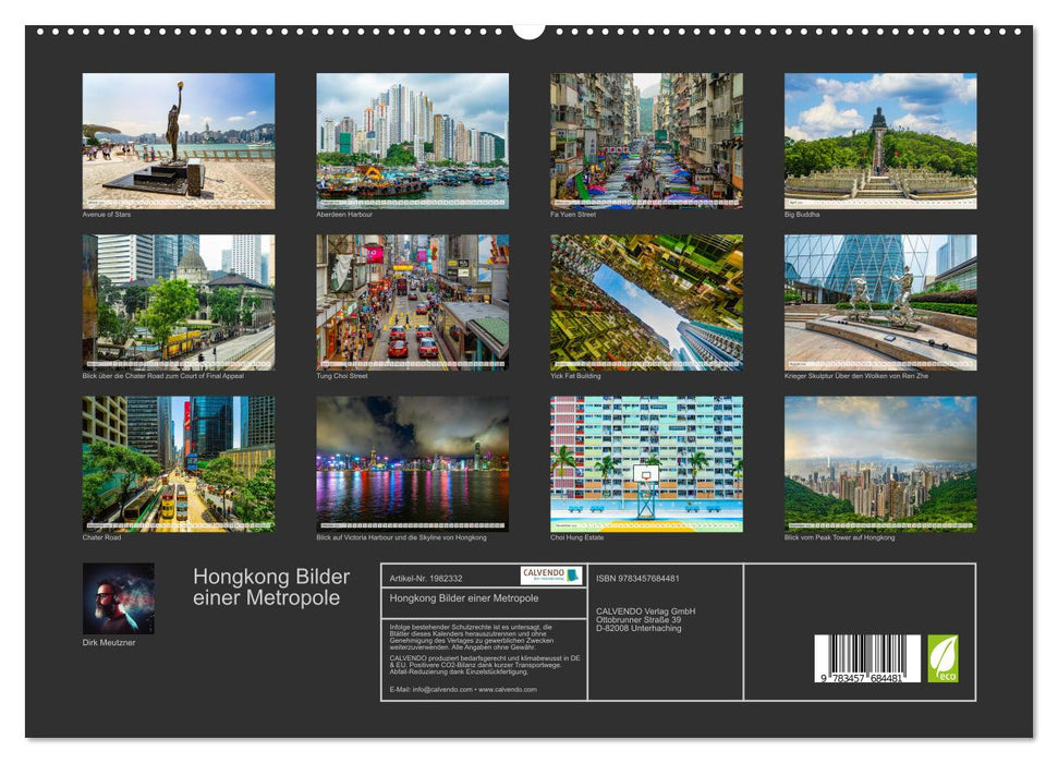 Hongkong Bilder einer Metropole (CALVENDO Premium Wandkalender 2026)