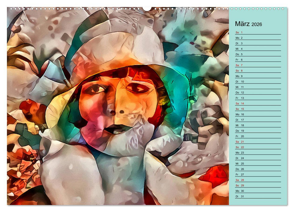 Malerische Mimen - Legenden des Stummfilms (CALVENDO Wandkalender 2026)