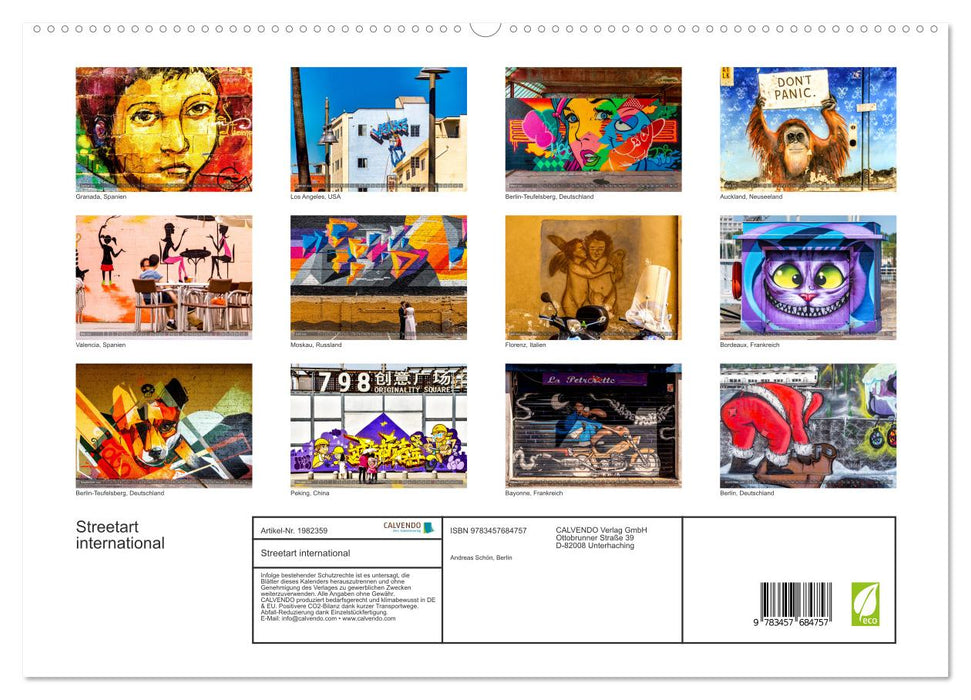 Streetart international (CALVENDO Premium Wandkalender 2026)