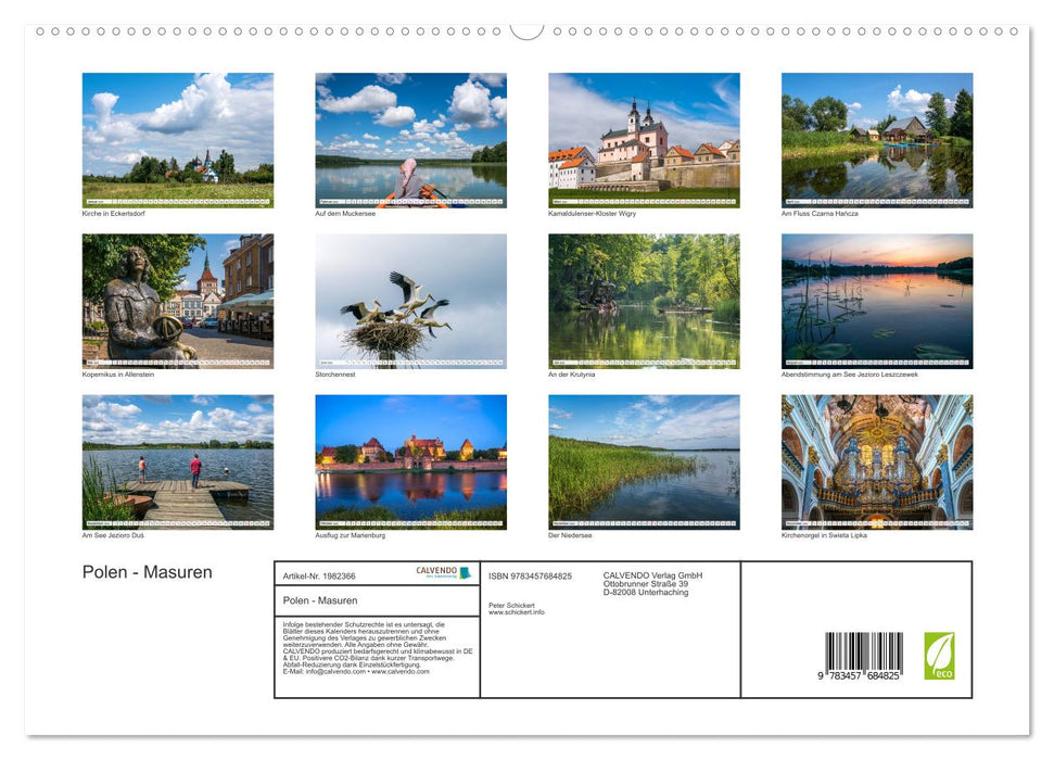 Polen - Masuren (CALVENDO Premium Wandkalender 2026)